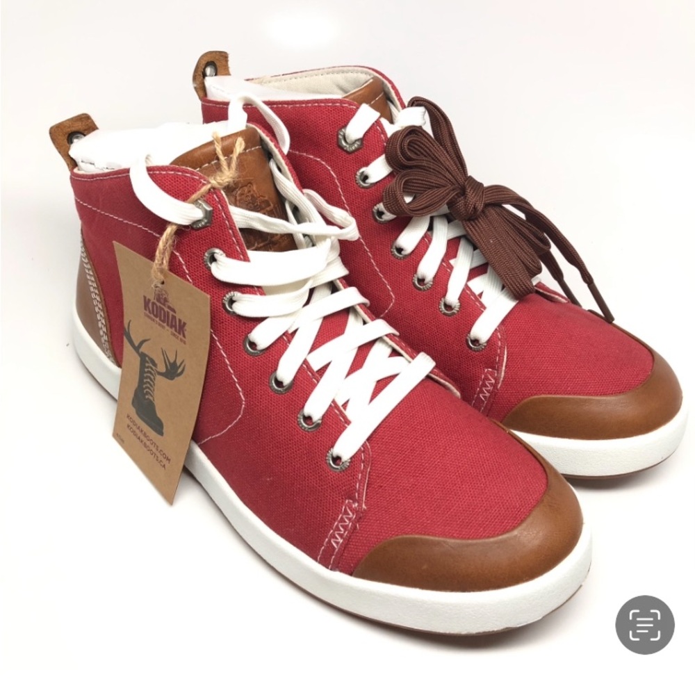 Kodiak Georgian Mid-Cut Sneakers Women’s 9.5 Red Lace Up Shoes Box NEW